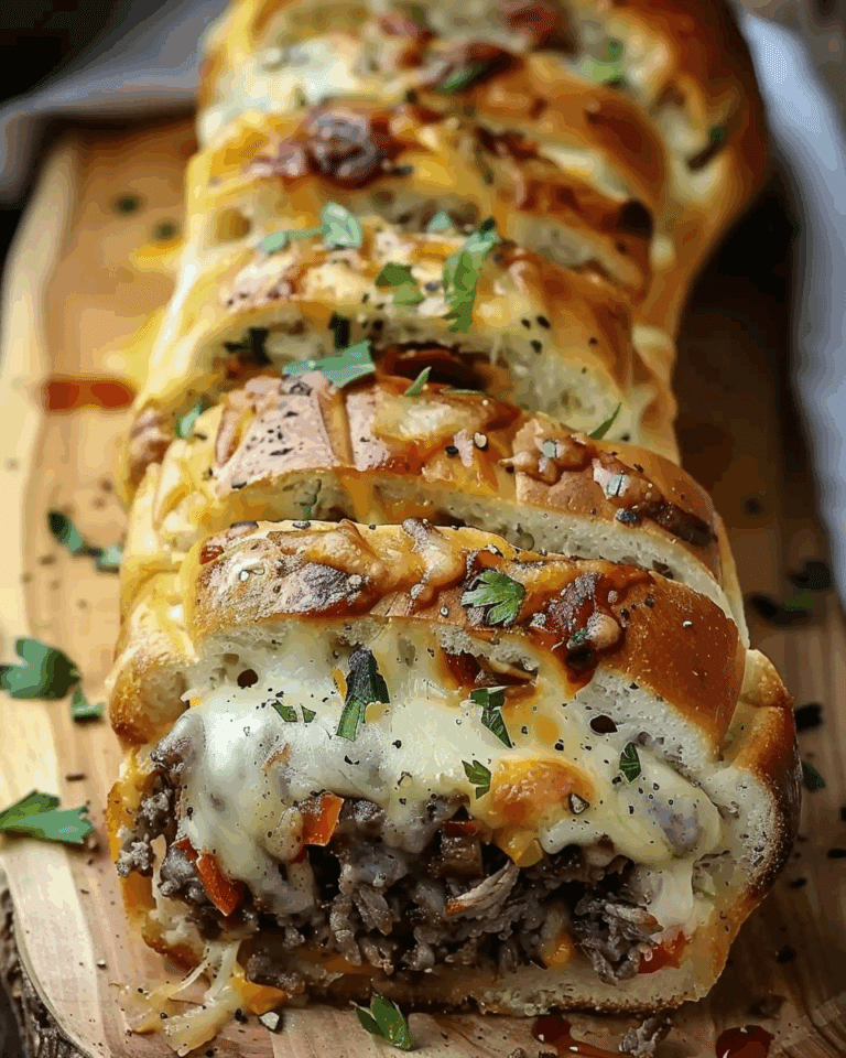 Cheesesteak-Stuffed Garlic Loaf