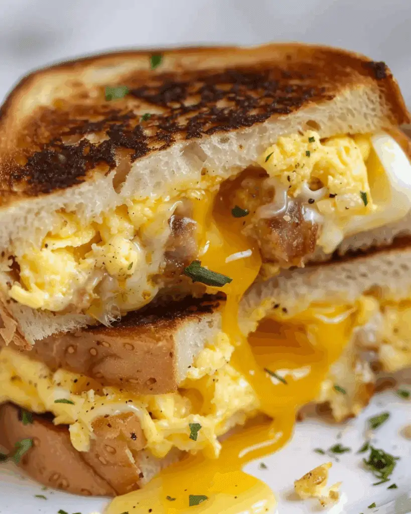 Breakfast Grilled Cheese with Eggs