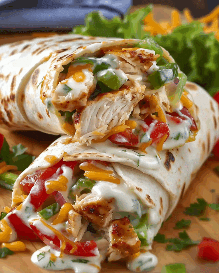 Crispy Chicken Bell Pepper Ranch Burritos