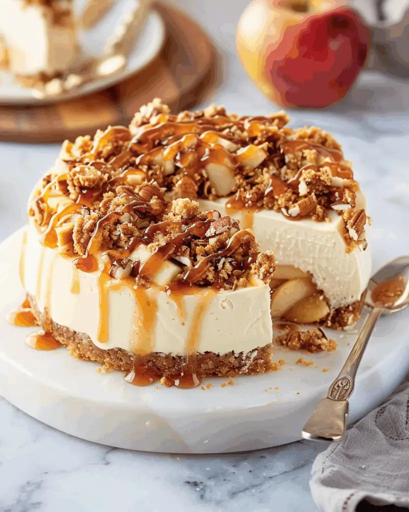 Apple Crisp Cheesecake