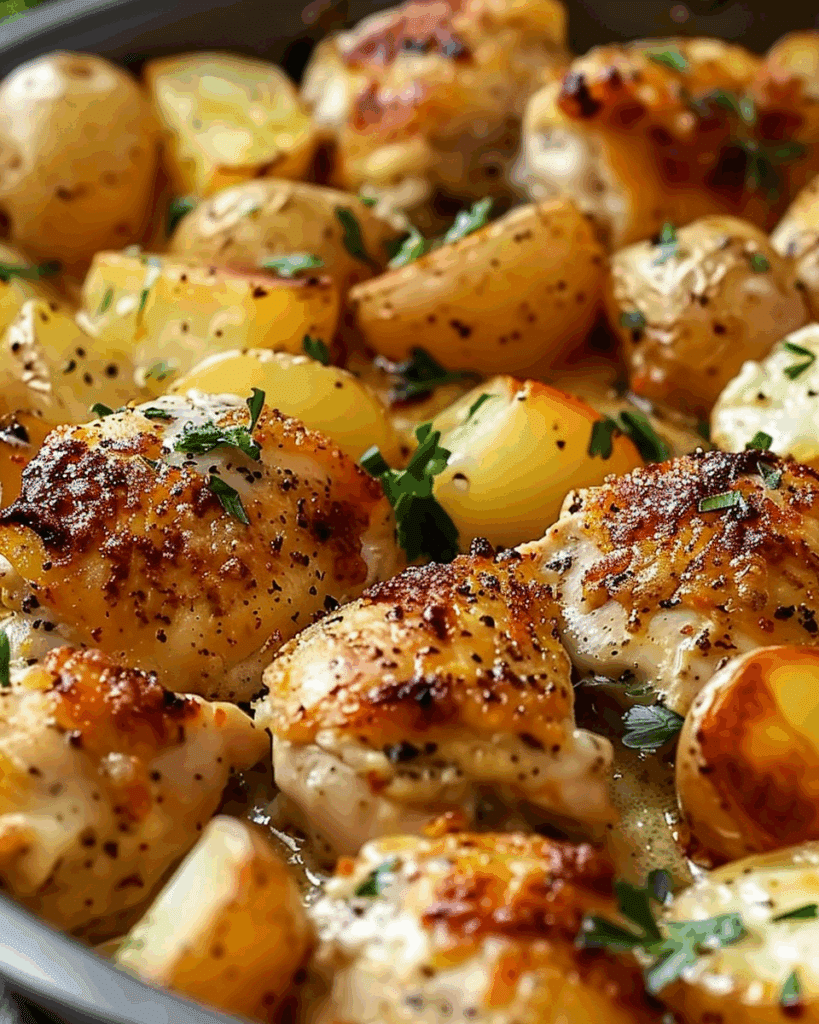 Garlic Parmesan Chicken and Potatoes (One-Pan Dinner)