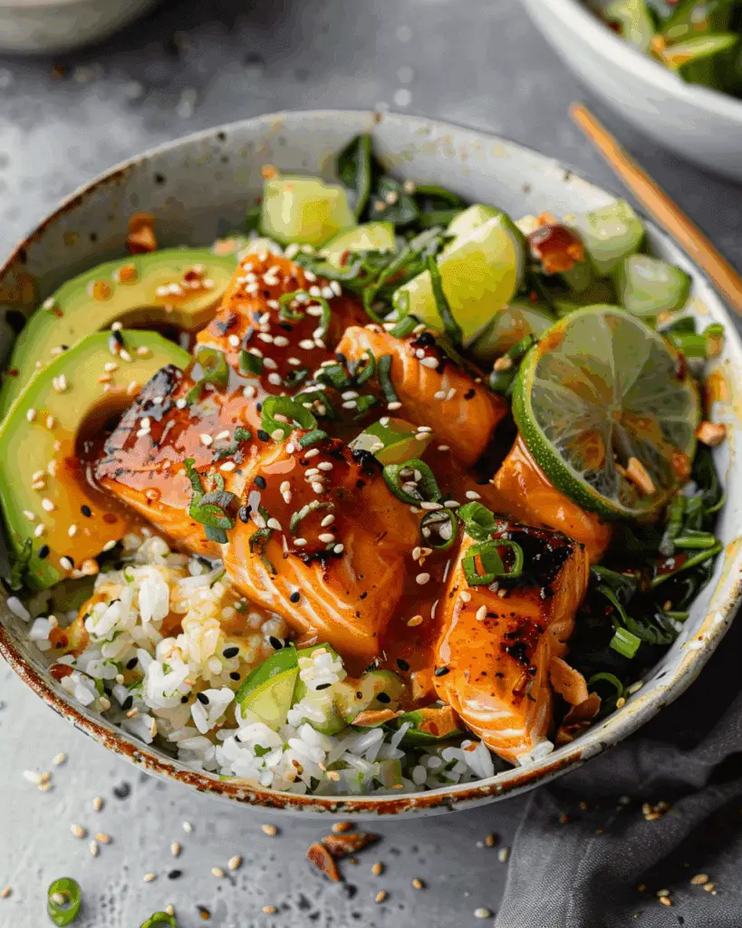 Honey Glazed Salmon Bowl Recipe