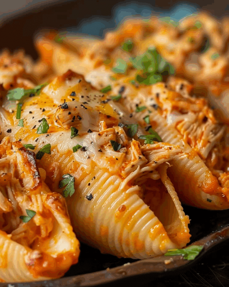 Buffalo Chicken Cheesesteak Stuffed Shells