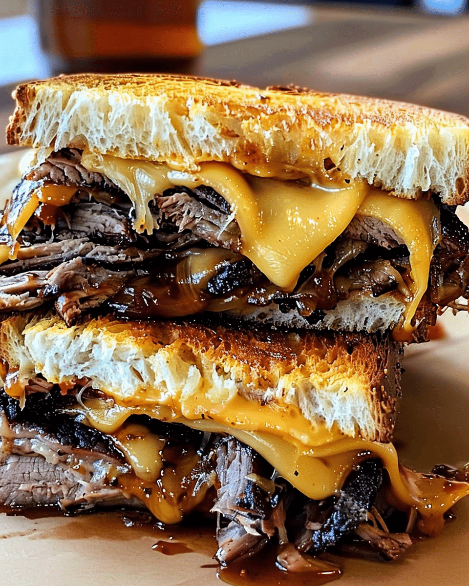 Melted Cheese BBQ Brisket Sandwiches