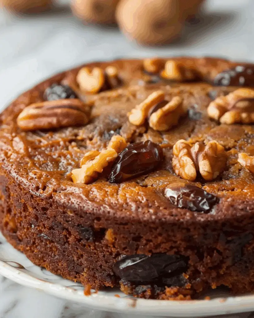 Date and Walnut Cake (No Flour)