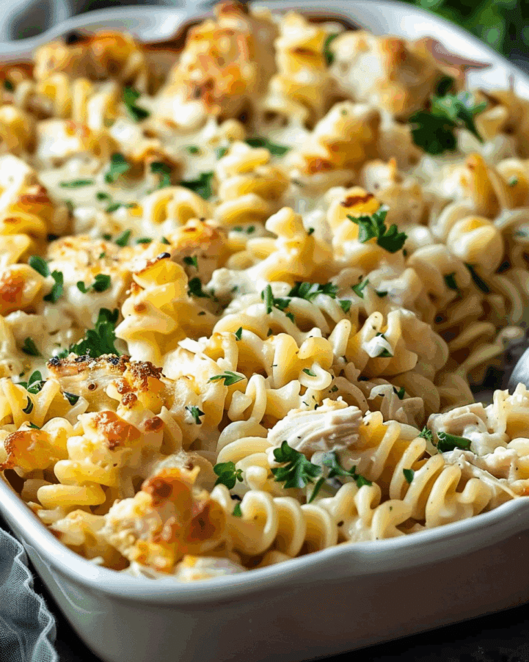 Garlic-Infused Parmesan Chicken Pasta Casserole