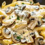 Heavenly Chicken and Mushroom Pasta with a Silky Cream Sauce