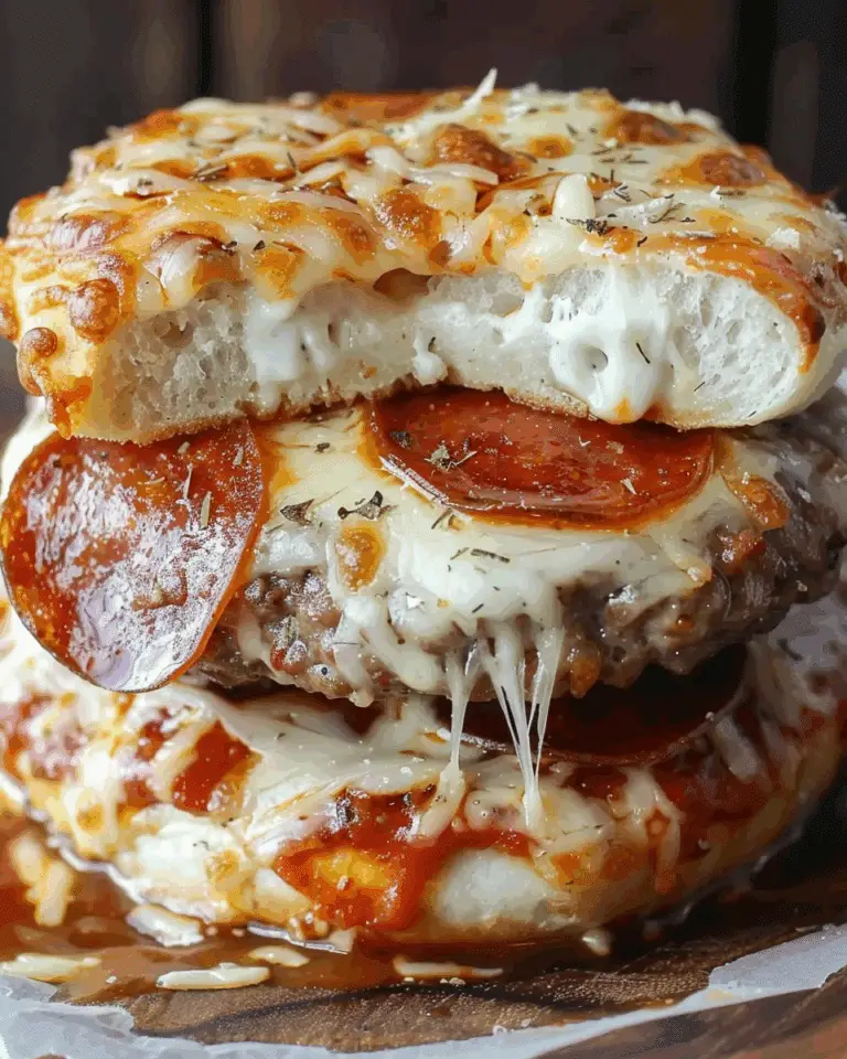 Pizza Burger with Mozzarella & Pepperoni