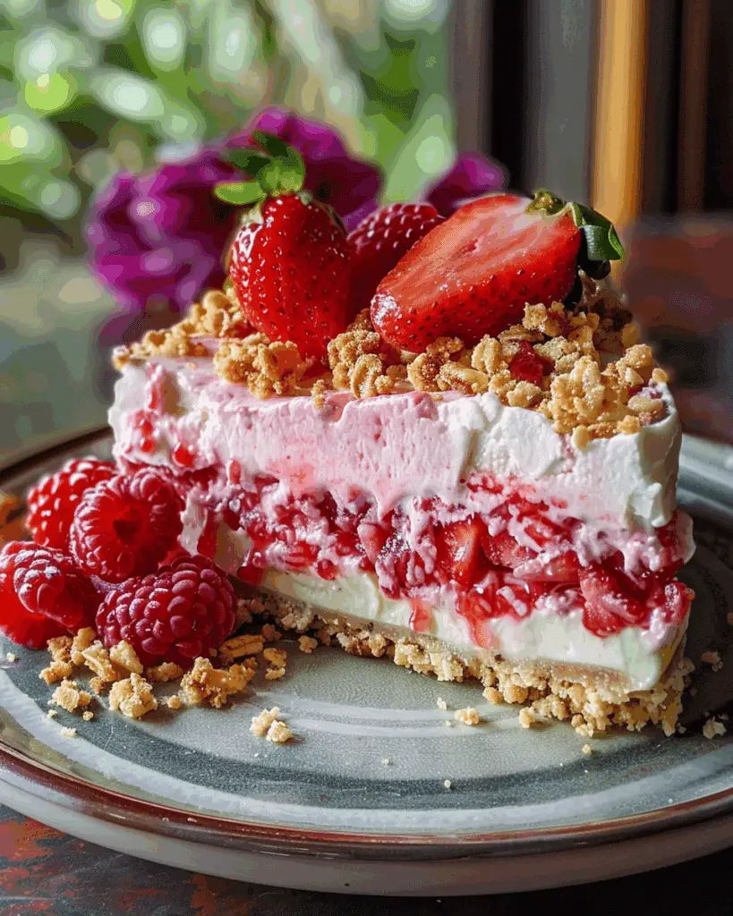 Berrylicious Strawberry Crunch Cheesecake