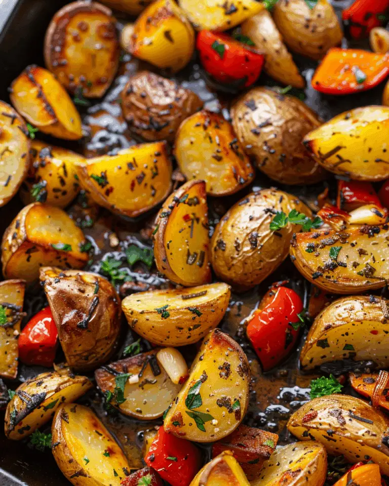 Garlic Herb Roasted Potatoes and Veggies