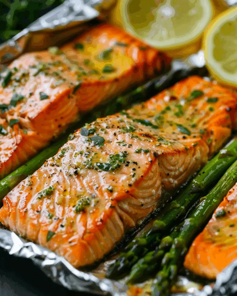 Baked Salmon in Foil with Asparagus