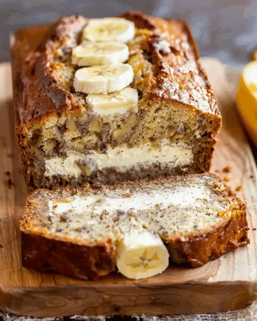 Cream Cheese-Filled Banana Bread