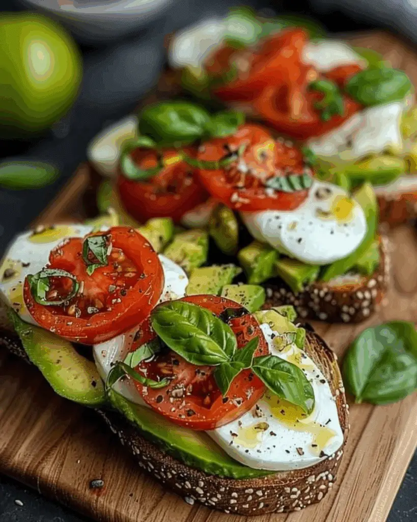 Avocado Caprese Toast
