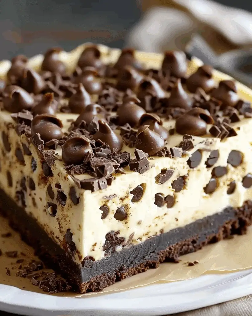 Brownie Layered Cookie Dough Cheesecake