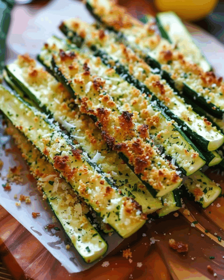 Crispy Parmesan Garlic Zucchini Fries
