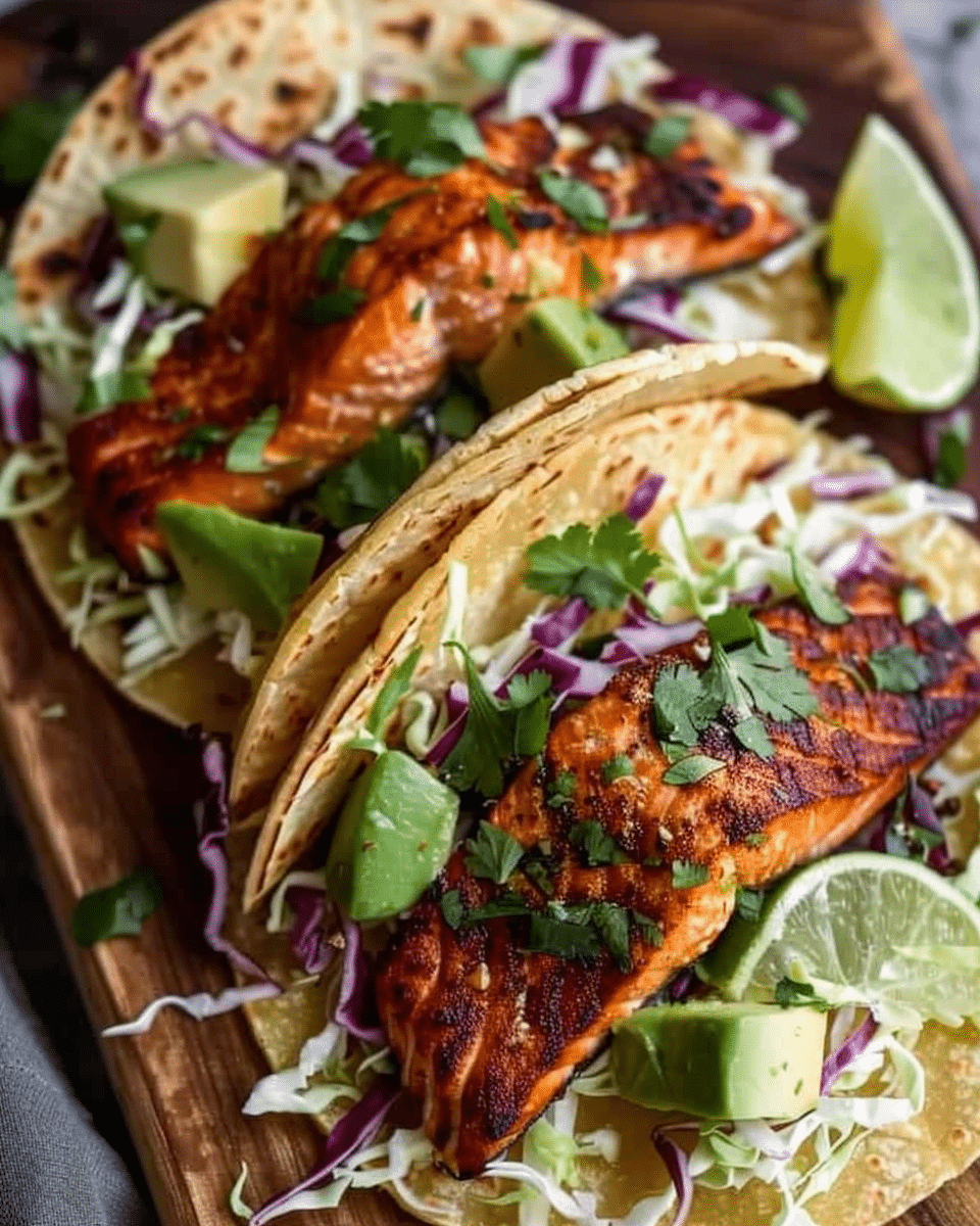 Crispy Salmon Tacos