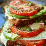 Avocado, Mozzarella, and Tomato Grilled Cheese