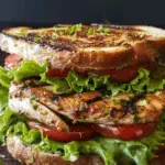 Garlic Butter Lettuce, Tomato & Grilled Chicken Sandwich