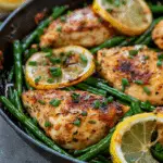 Lemon Garlic Butter Chicken and Green Beans Skillet