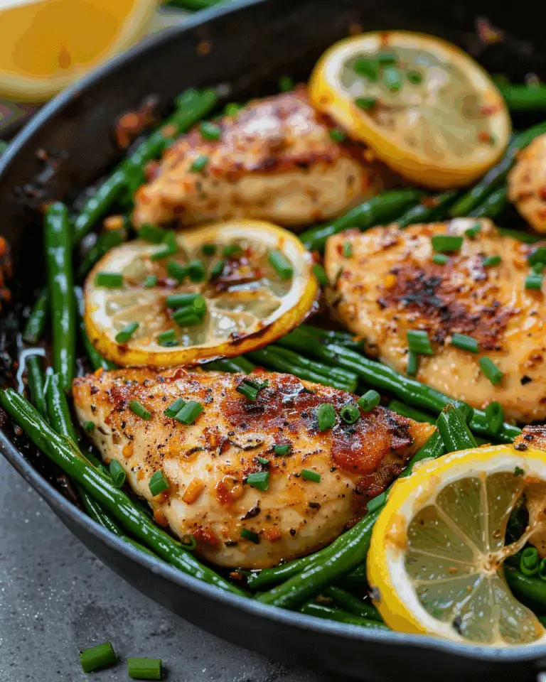 Lemon Garlic Butter Chicken and Green Beans Skillet
