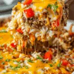 Cheesy Stuffed Pepper Beef Casserole