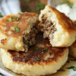 Mashed Potato Pancakes with Meat Filling