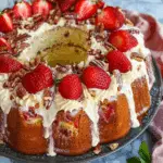Homemade Strawberry Italian Cream Pound Cake