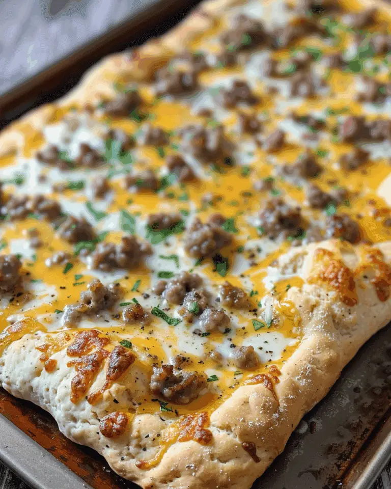 Sausage Gravy Biscuit Breakfast Pizza