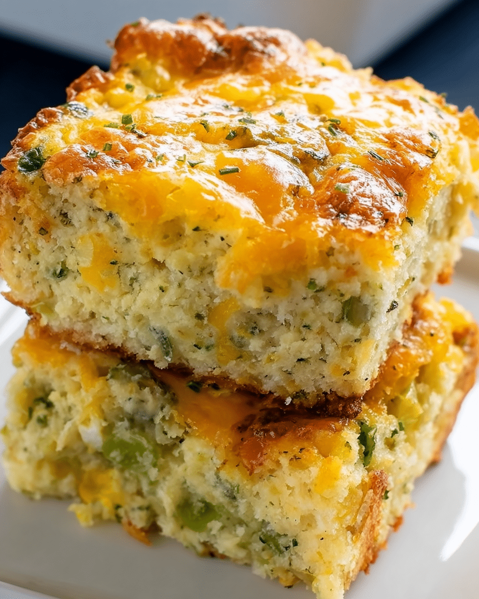 Cheesy Broccoli Cornbread | Ella Dishes