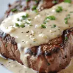 Steak with Luscious Garlic Cream Sauce