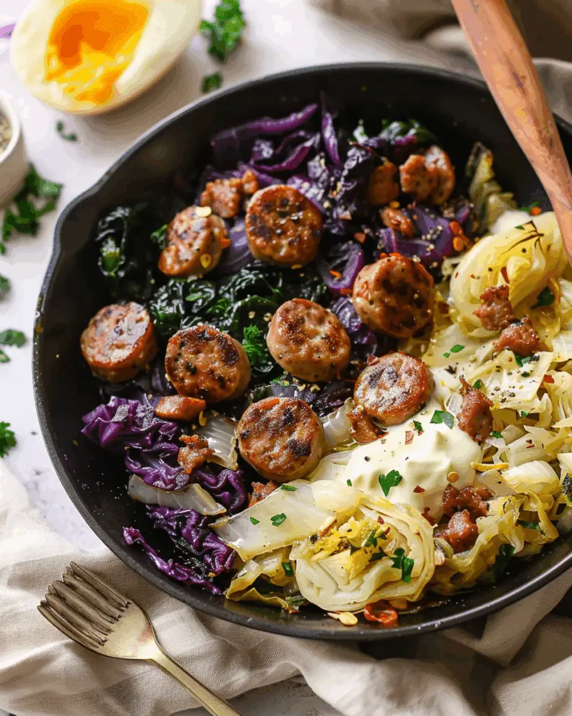 Easy Sausage and Cabbage Skillet