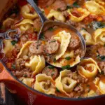 One Pot Italian Sausage Tortellini Soup