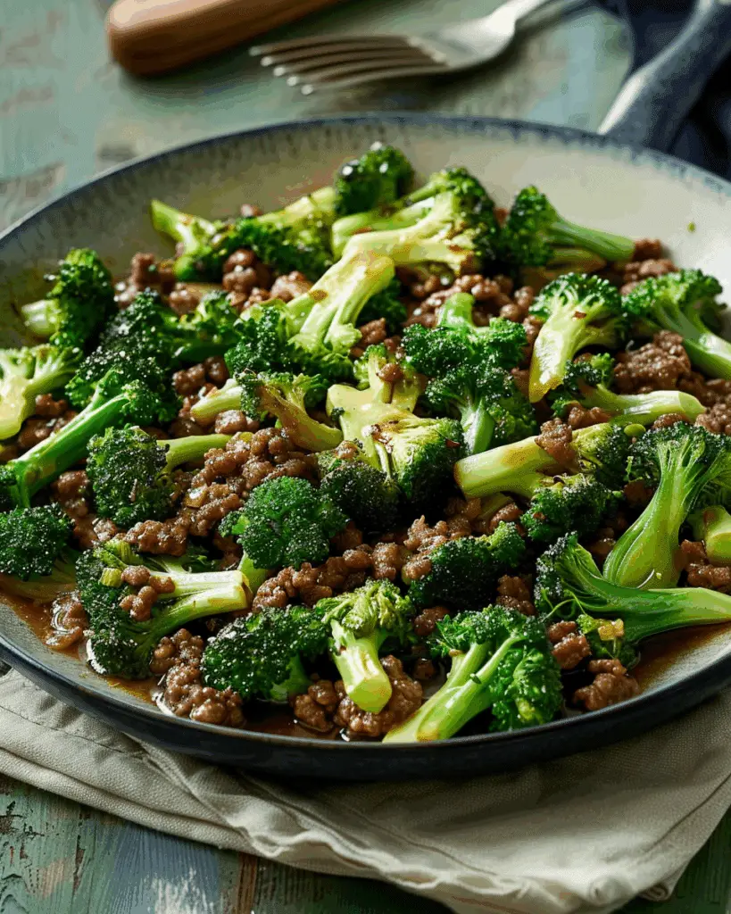 Keto Hamburger Broccoli Skillet