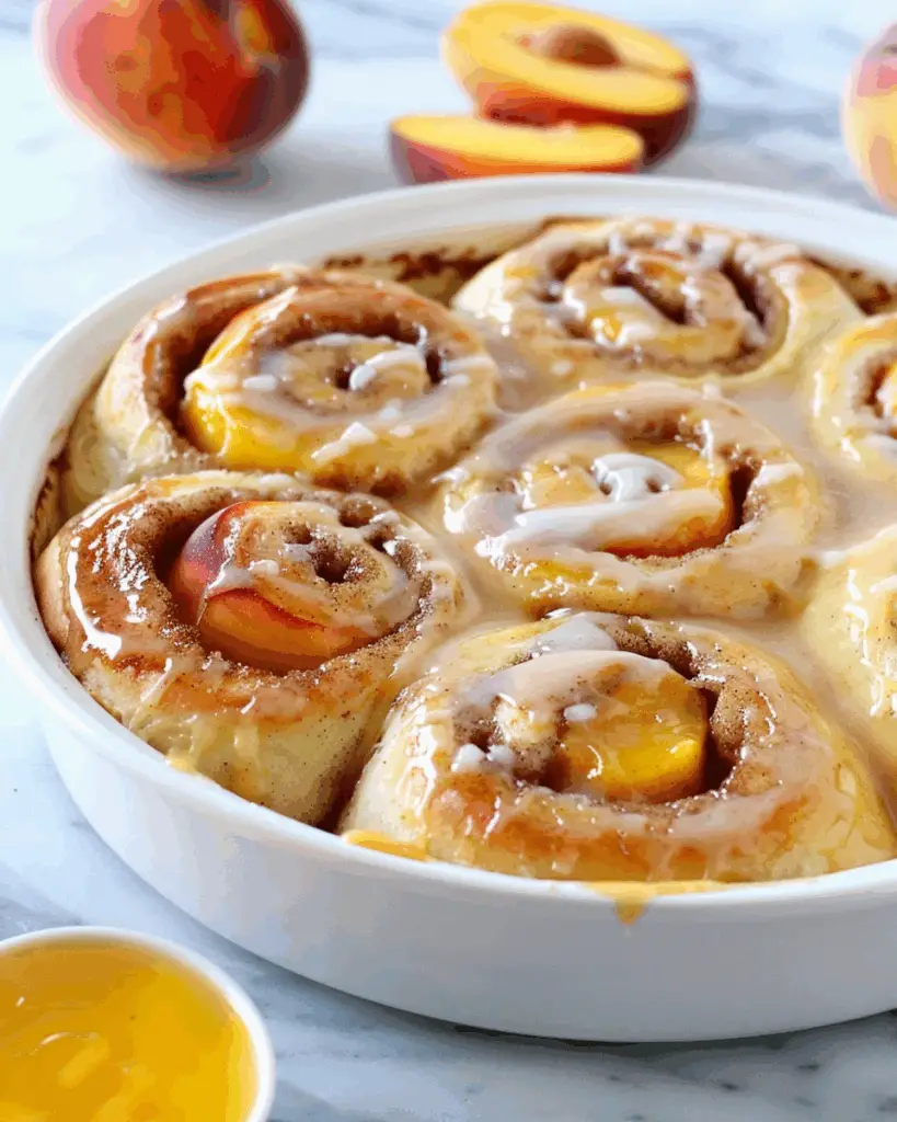 Peach Pie Cinnamon Rolls