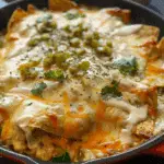 Green Chile and Extra Cheese Chilaquiles