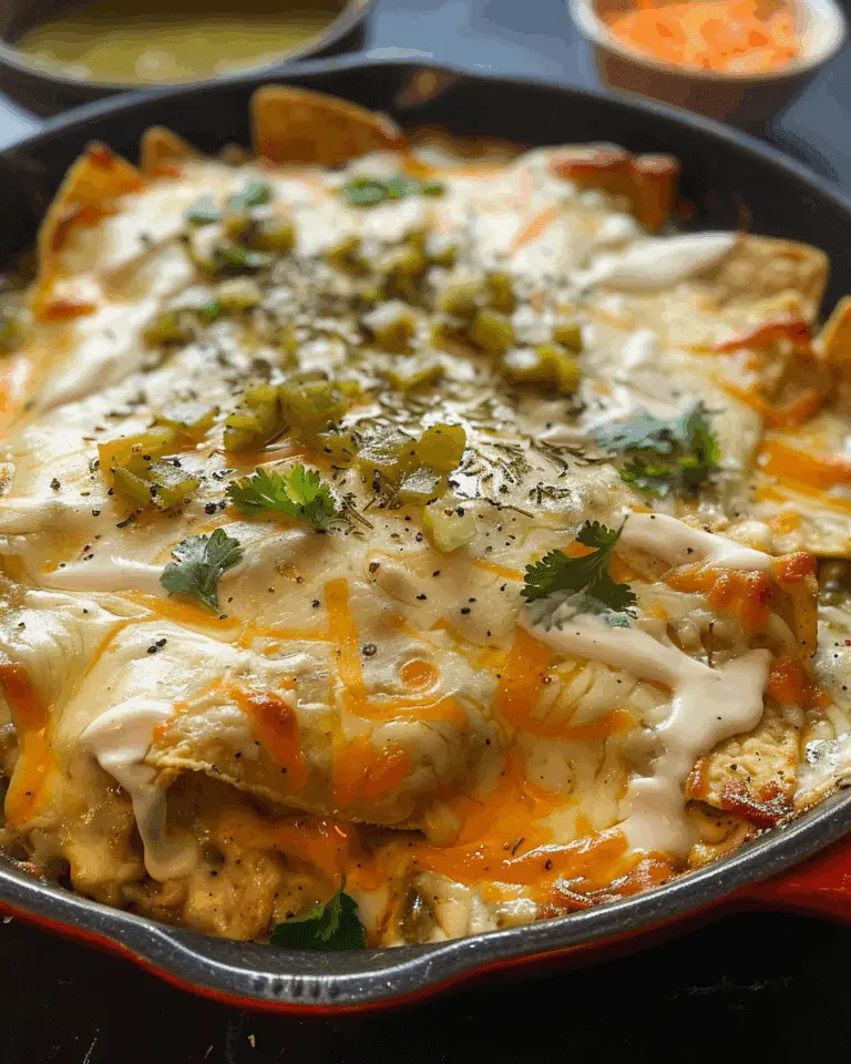Green Chile and Extra Cheese Chilaquiles