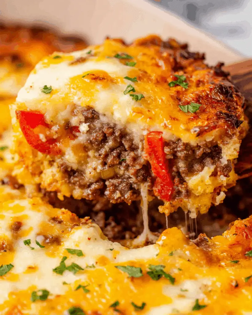 Creamy Layered John Wayne Casserole