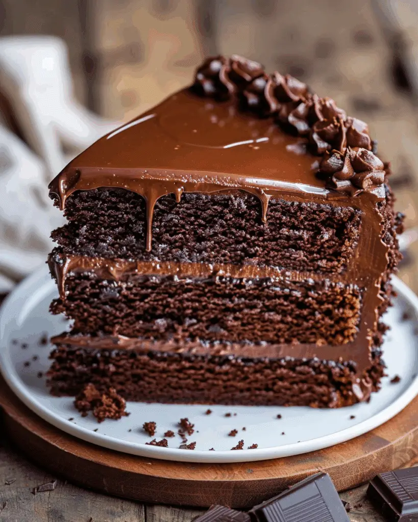 Best Double Chocolate Cake with Black Velvet Icing