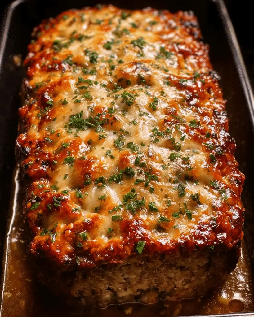 Melt-in-Your-Mouth Garlic Parmesan Chicken Meatloaf