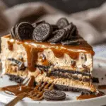 Summer Caramel Oreo Cheesecake Slice