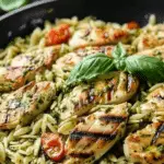 One Pan Chicken & Pesto Orzo