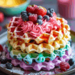 Delightful Rainbow Waffles Recipe for Colorful Mornings