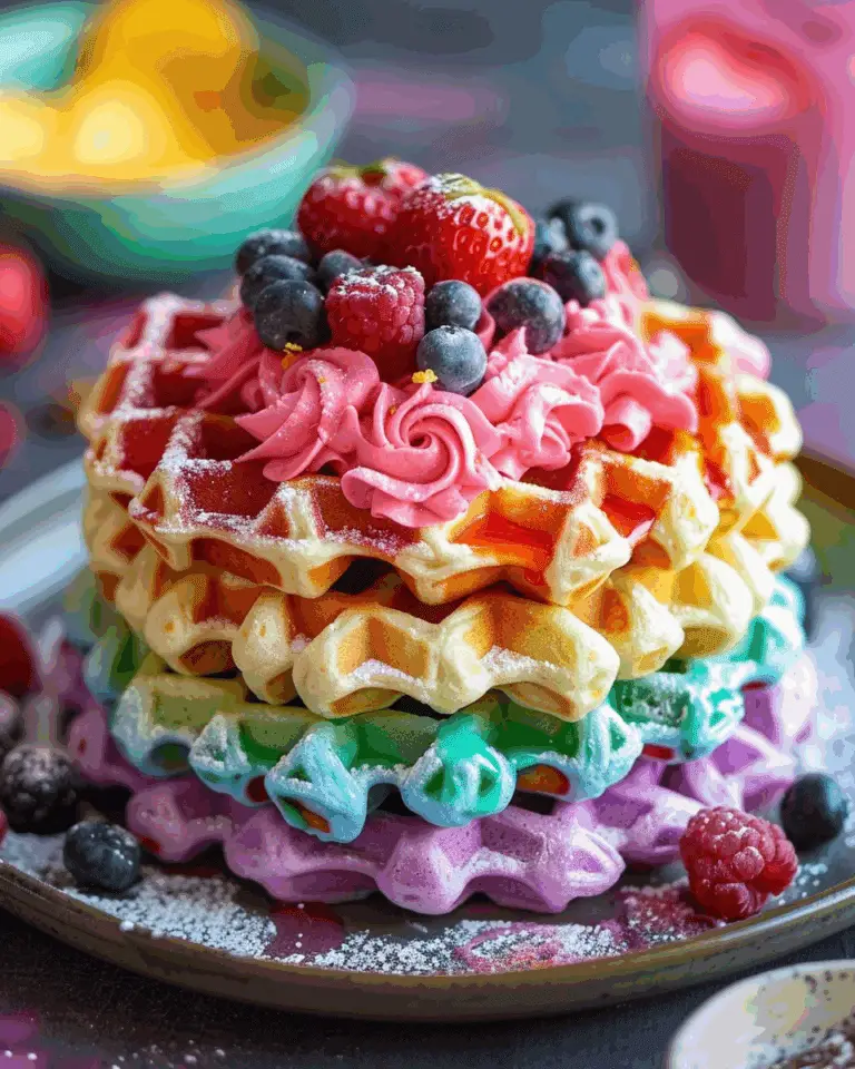 Delightful Rainbow Waffles Recipe for Colorful Mornings