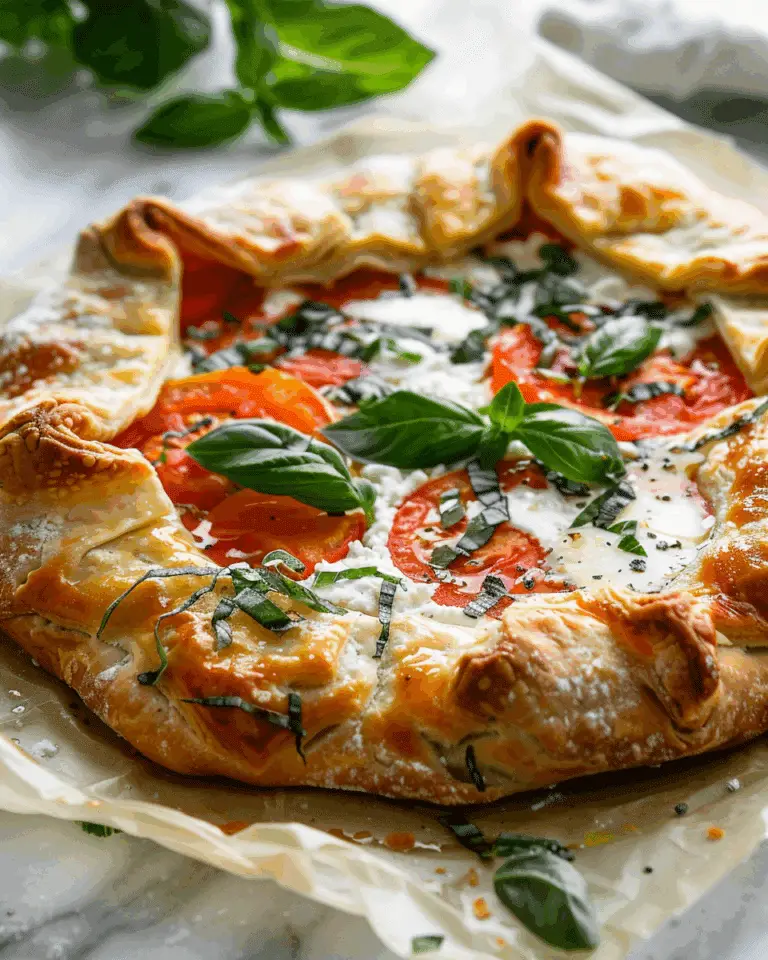 Easy Tomato Basil Galette with Goat Cheese