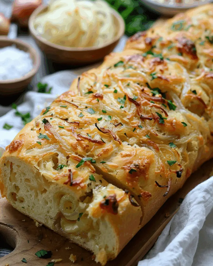 Soft Cheesy Onion Bread