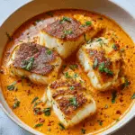 Cod in Roasted Red Pepper Sauce