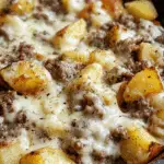 Cheesy Ground Beef and Potato Skillet
