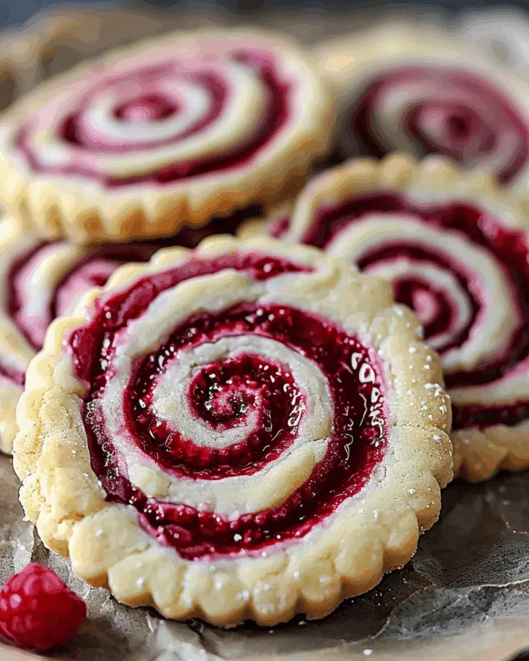 Raspberry Swirl Shortbread Cookies