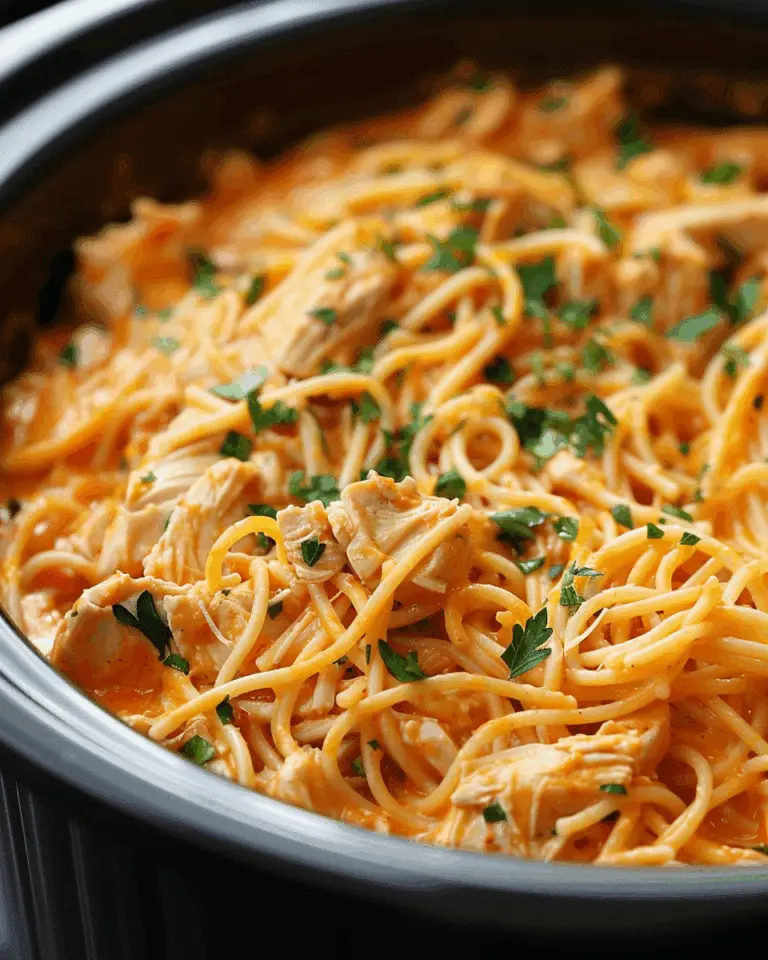 Crockpot Chicken Spaghetti