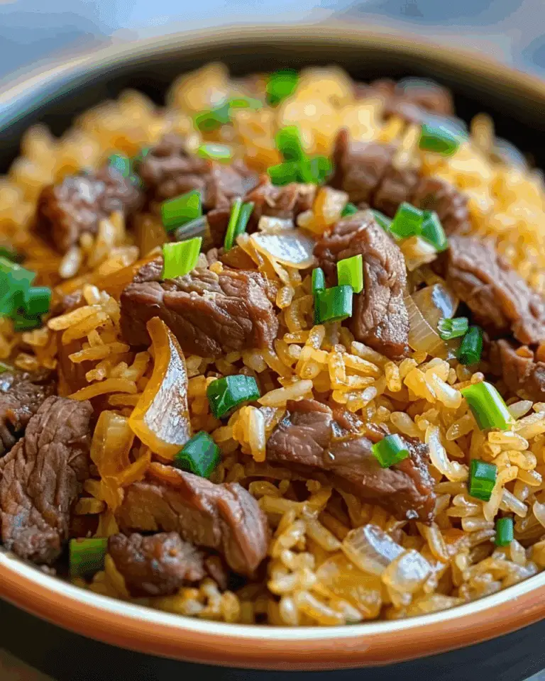 Onion Beef Fried Rice Recipe